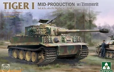 TAKOM 2198 1/35 Scale Tiger I Mid Production w/Zimmerit Plastic model Model Kit