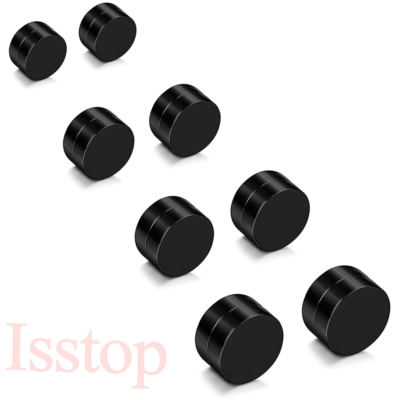 #ad Men Women Magnetic Stainless Steel Stud Earrings Ear Plugs Non Piercing Clip On $4.04