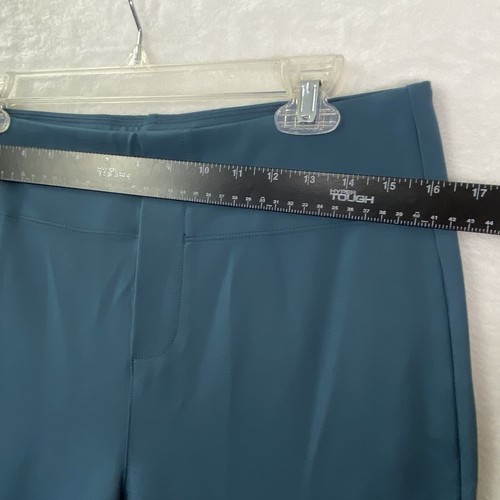 Halara Flex NEW Large High Waisted Back Side Pocket Slight Flare Work Pants Teal - Picture 5 of 16