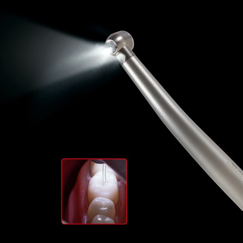 10* Dental LED Glasfaser E-Generator High Speed Handstück Druckknopf 4 Loch - Bild 4 von 24
