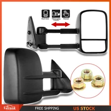 Pair Manual Tow Mirrors for 99-06 Chevy Silverado GMC Sierra 1500 2500 3500 HD