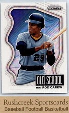 2022 Panini Prizm #OS-9 Rod Carew Twins Old School White Wave Prizm