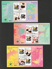 AUSTRALIA CHRISTMAS ISLAND 2019 CHINA WORLD STAMP EXHIBITION SET 6 SHEETS USED