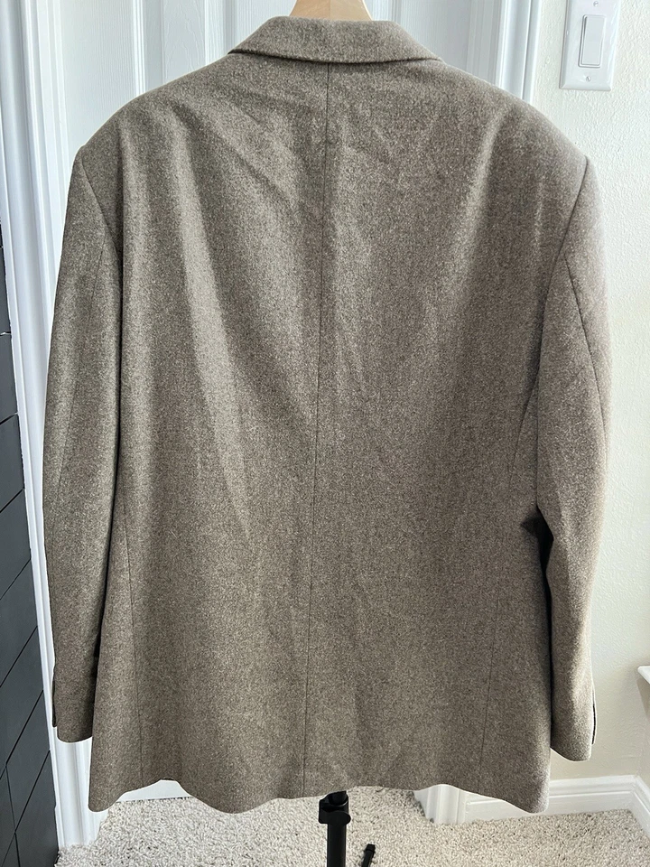 Abrigo Deportivo OSCAR DE LA RENTA Hombre Marrón 44L Hecho en México Elegante Negocios Foto 3 de 4