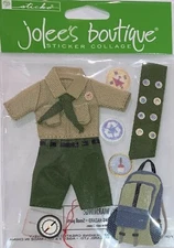 His Scouting, 3D scrapbook sticker,Jolee's Boutique - Boy Scout Uniform SPJB099