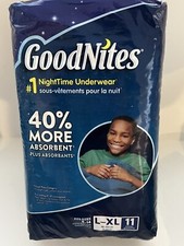 GoodNites Boys Bedtime Underwear Huggies Pull Ups L-XL 11 Ct 60-125 Lbs Vintage