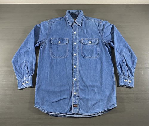 VINTAGE Dickies Shirt Adult Medium Blue 