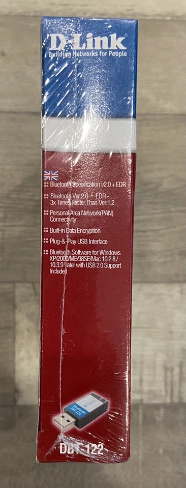 D-Link USB Bluetooth 2.0 + EDR Adapter DBT-122 New In Box Sealed - Image 4 of 4