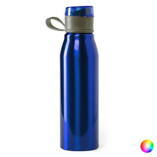 Gourde de sport en aluminium noir de 700 ml avec poignée intégrée