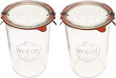 Weck Canning Jars 743 - Mold Jars Made of Transparent Glass - Eco-Friendly - Sto