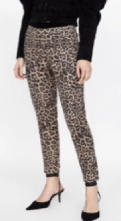 Zara leopard sales print leggings