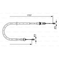 Bosch Handbremsseil Bremsseil Hinten Links Rechts Passend FüR Peugeot 206 CC