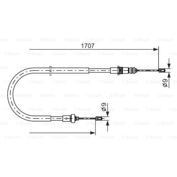Bosch Handbremsseil Bremsseil Hinten Links Rechts Passend FüR Peugeot 206 CC-image