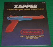 Orange Nintendo NES Zapper Blaster Gun Manual Instruction Booklet Only Htf Oop