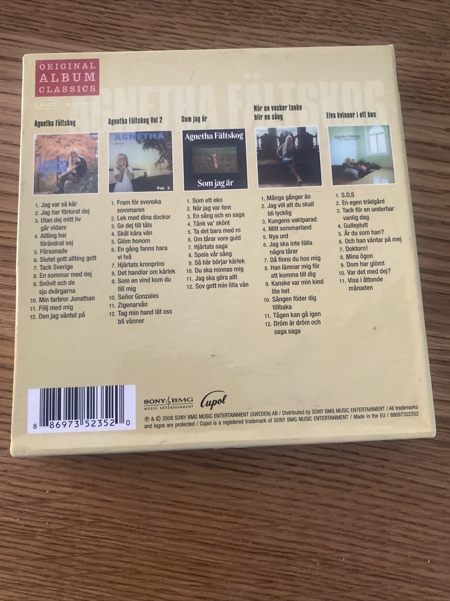 Agnetha Fältskog Original Album Cla. 5CD Agnetha Faltskog of ABBA - Original Album Classics (CD