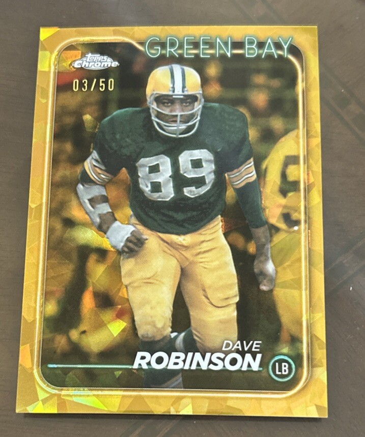 DAVE ROBINSON 2024 Topps Chrome Sapphire Football GOLD REFRACTOR #/50