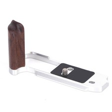 Wooden L Bracket for Sony RX1R3 Camera Quick Release Plate Hand Grip-Silver
