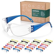 28 Pack Kids Safety Glasses, ANSI Z87.1 Child Size Protective Goggles in 7 Co...
