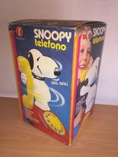 Hasbro Peanuts SNOOPY TELEPHONE 10" MIB, Vintage Made in Italy