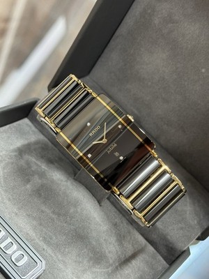 Rado Diastar Integral Jubile Keramik Schwarz / Gold mit Diamanten 160.0282.3