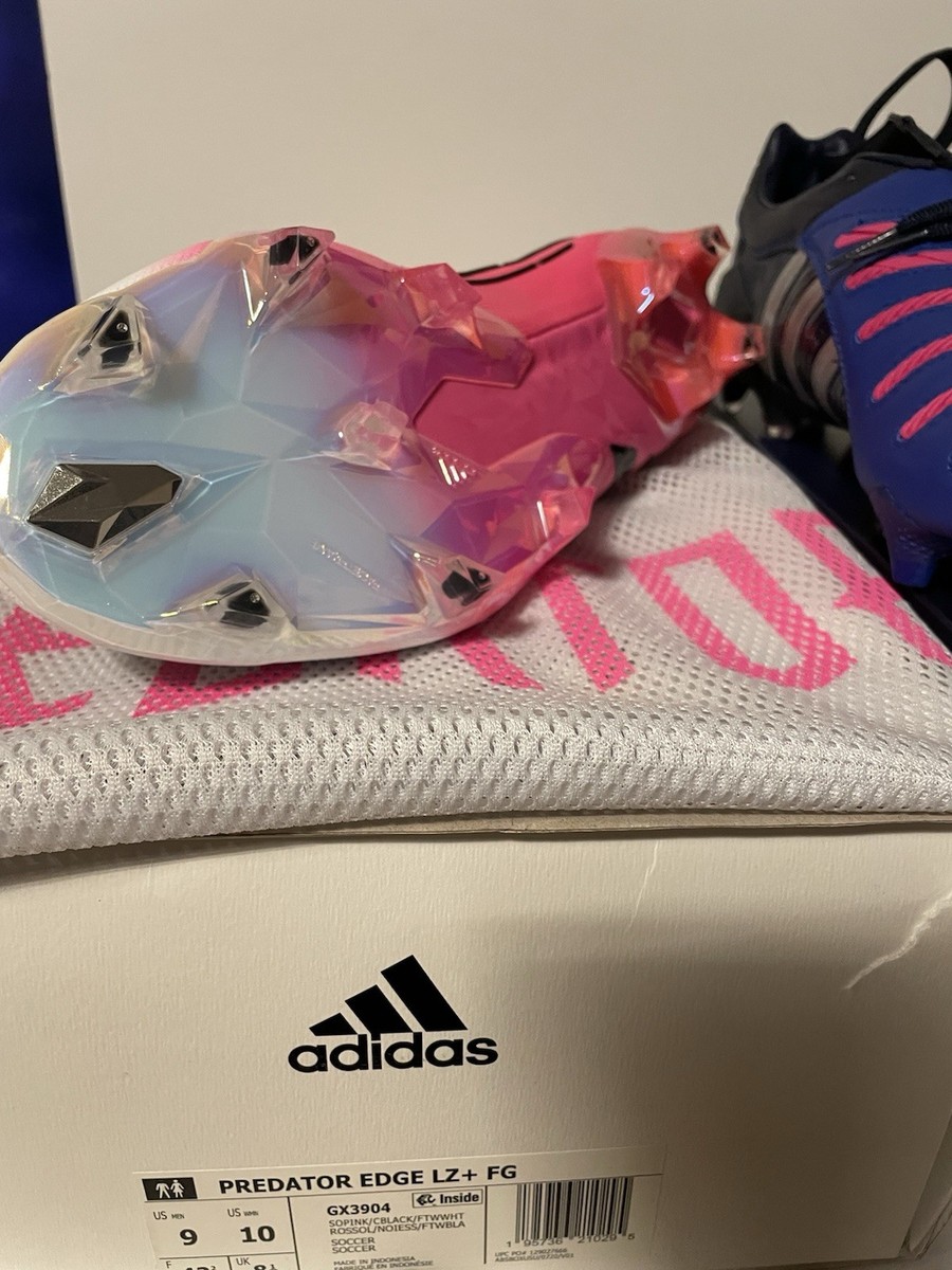 Adidas Predator Edge LZ+ FG, Us9 White/Pink/Black, (GX3904) Elite 30 Mania  LE | eBay