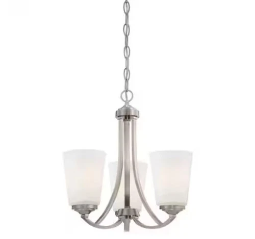 Minka Lavery 4963 Overland Park 3 Light 16"W Vantage Chandelier - Nickel - Picture 4 of 4