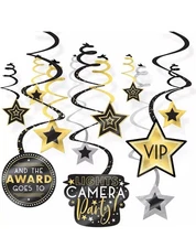 Awards Night Hollywood Movie Prom Theme Party Hanging Swirl Decorations