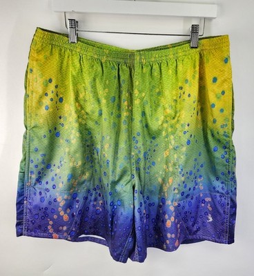 Reel Legends Performance Clothing Board Shorts Men's L Swim Trunk Surf Ombre
