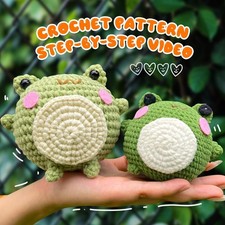Frog Doll Crochet Kit for Beginners Adults Cute Crochet Material Package