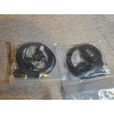 Earpieces for Motorola Walkie Talkies w/ Mic 2 Pin Acoustic Tube Headset & PPT