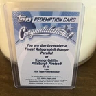 2026 Topps Finest Baseball Konnor Griffin Redemption Orange Auto /25