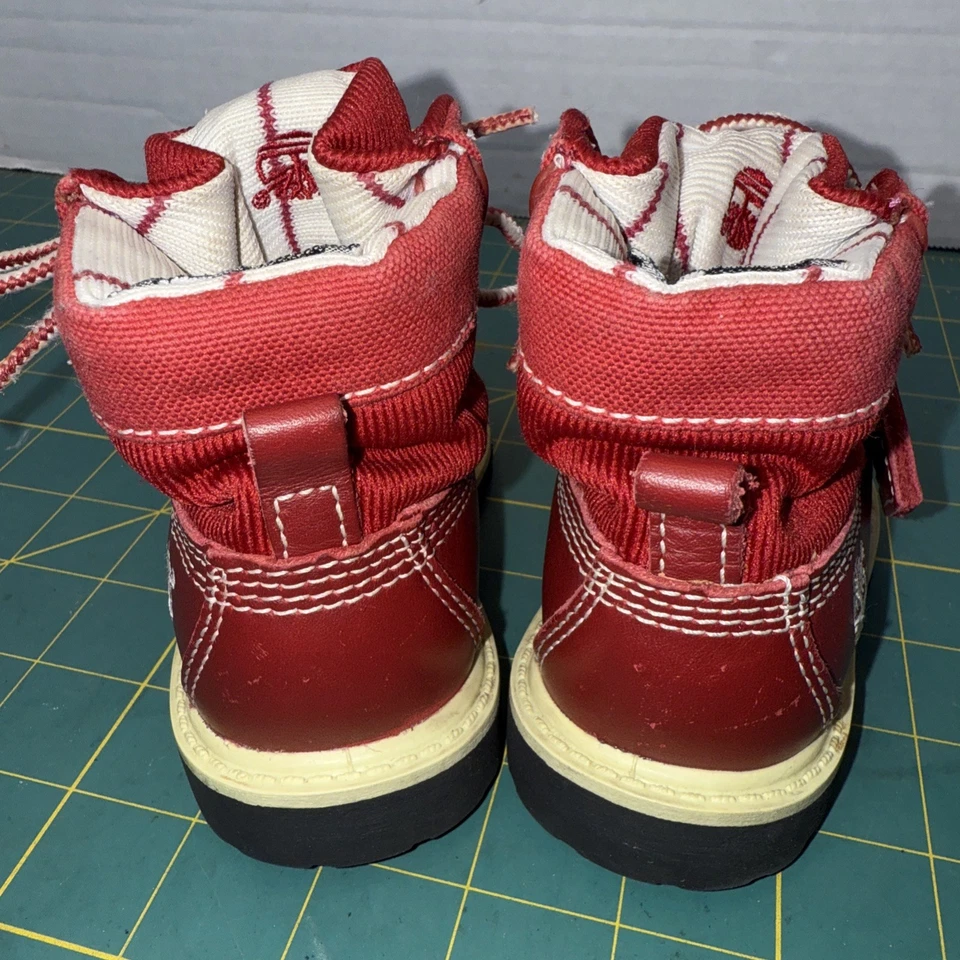 Timberland Baby Roll Top Botas Rojo Talla 7 Foto 4 de 4