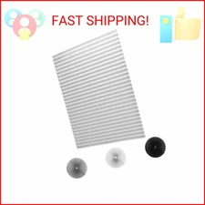 LUCKUP 2 Pack Cordless Light Filtering Pleated Fabric Shade,Easy to Cut and Inst