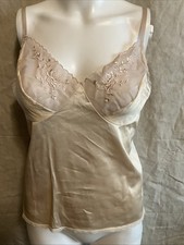 VINTAGE J C PENNEY Baby Doll Beige Fairy Core Cami Camisole Tank Size 36