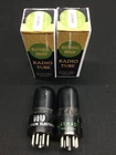 GREAT PAIR NATIONAL UNION 6SN7GT Black Glass VINTAGE Audio VACUUM TUBES F.9448