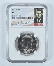 1972-D Kennedy Half Dollar MS66 NGC Special Label