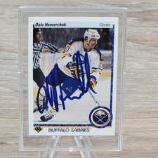 Dale Hawerchuk Signed 1991 Upper Deck Buffalo Sabres Hockey Card Autographed