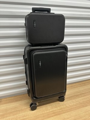 2 Pc Carry-On Spinner Suitcase & Case, TSA Lock Expandable Hardshell Luggage Set
