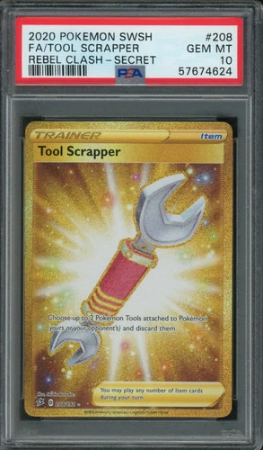 2020 Pokemon Rebel Clash Tool Scrapper #208 PSA 10