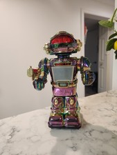 Vintage 1980s Ho-Kai Toys T. V. Sonic Robot, TESTED, WORKS MOVES NOISE LIGHTS