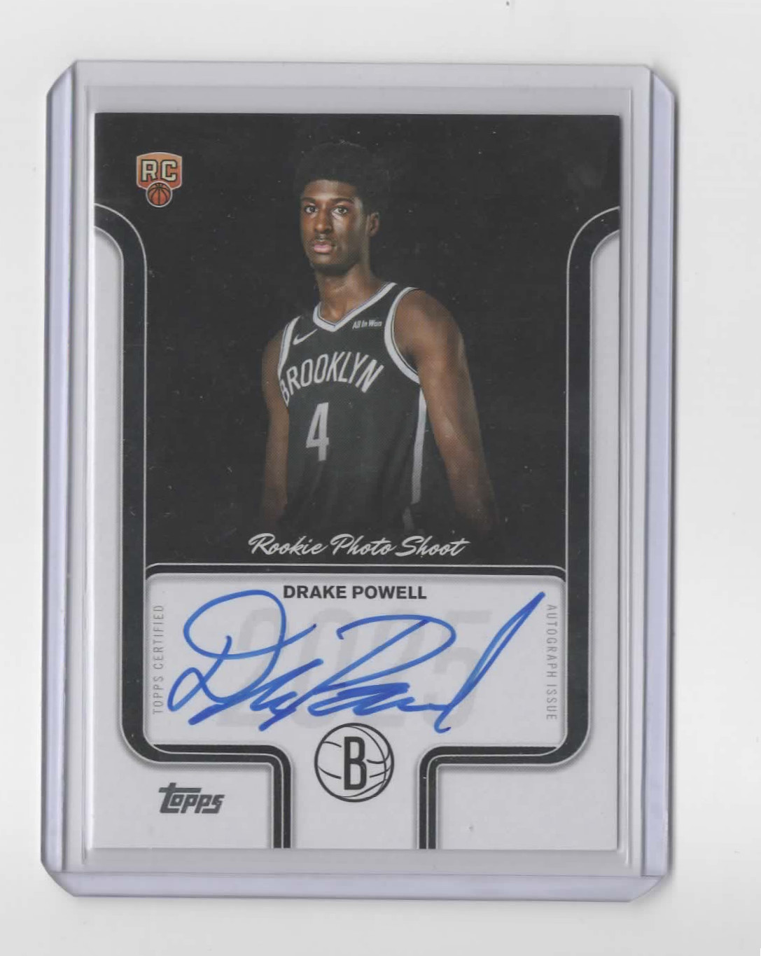 2025 Topps Basketball - Drake Powell Rookie Photo Shoot Auto RC SP Nets On Card