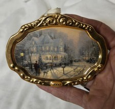 2000 Hallmark Keepsake Ornament Thomas Kinkade A Holiday Gathering Painter of Li
