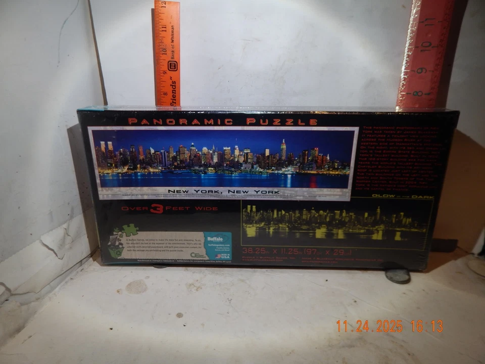 NIB New York, New York Panoramic Puzzle GLOW IN DARK.  Buffalo Brand 750 pieces - Image 2 of 3