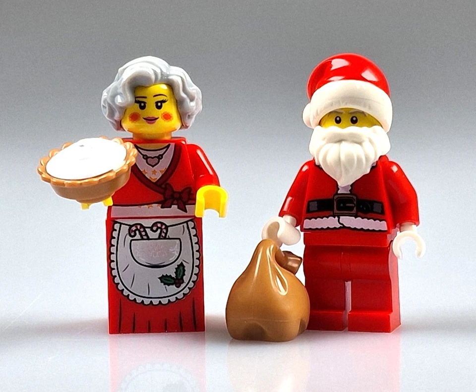 Minifiguren Weihnachts-Sets mit Weihnachtsmann, seiner Frau, Wichtel, Schneemann - Bild 4 von 4