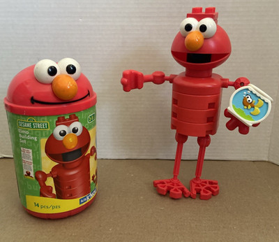 Kid K'Nex Sesame Street Elmo Building Set 14 pieces Complete *used