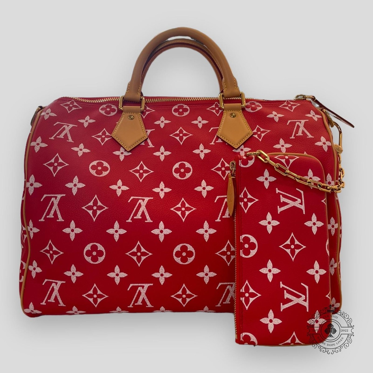 Louis Vuitton P9 Speedy Bandouliere 40 in Red | eBay