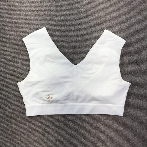 Tommie Copper Sports Bra Womens XL White Copper Znergy Compression V-Neck Mesh - Picture 10 of 14