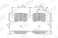 Jurid 573349J brake pad set, disc brake for Alfa Romeo