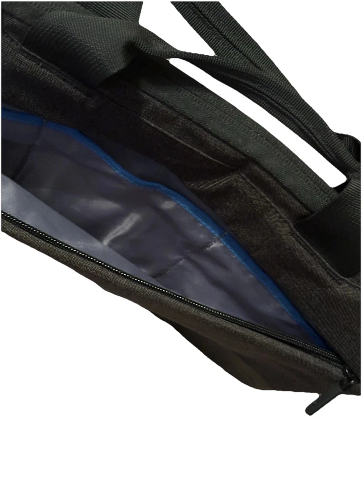 Bolsa para computadora portátil Dell Business Travel de 15 pulgadas de cuero negro premium, acolchada, de lujo Foto 2 de 4