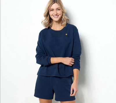 Studio Park x Courtney Khondabi French Terry Sweatshirt Navy 1X A491905